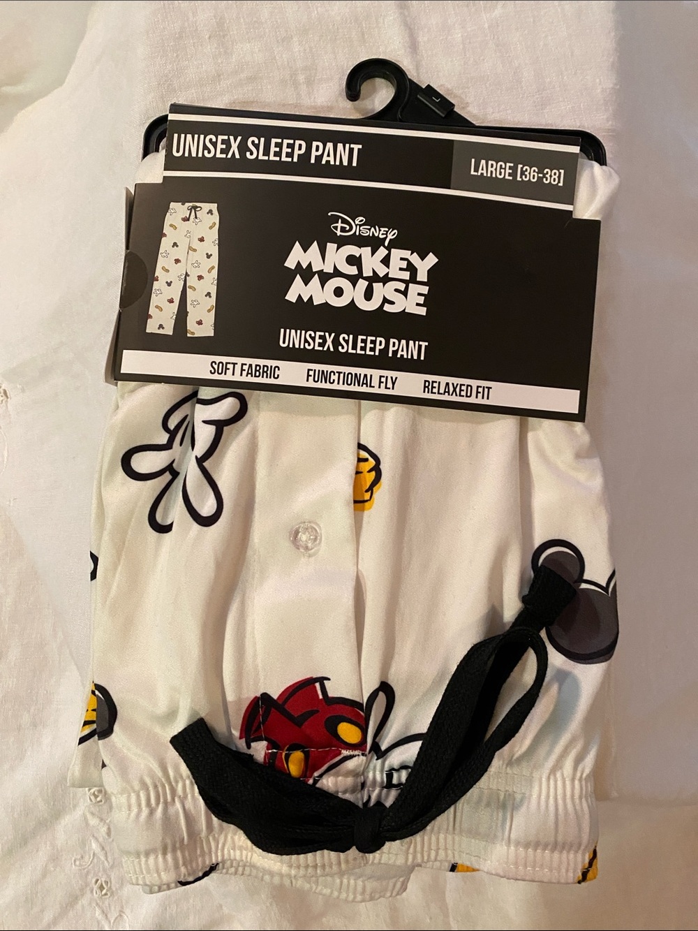 Unisex Sleep Pants Disney Mickey Mouse Large (36-38) soft fabric relaxed fit